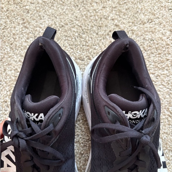 Hoka Black and White Athletic Shoes - Picture 2 of 9